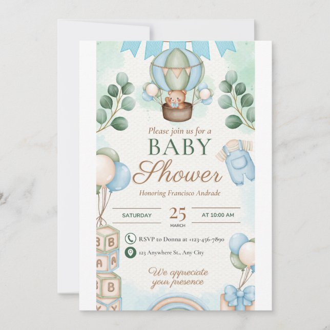 Invitation Baby shower (Devant)