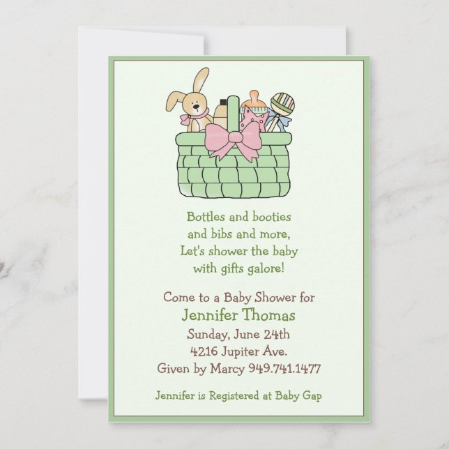 Invitation Baby shower (Devant)