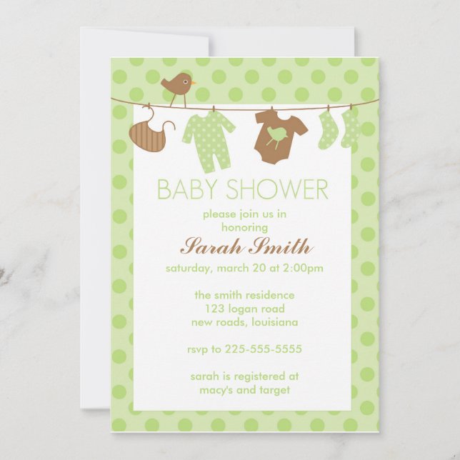 Invitation Baby shower (Devant)
