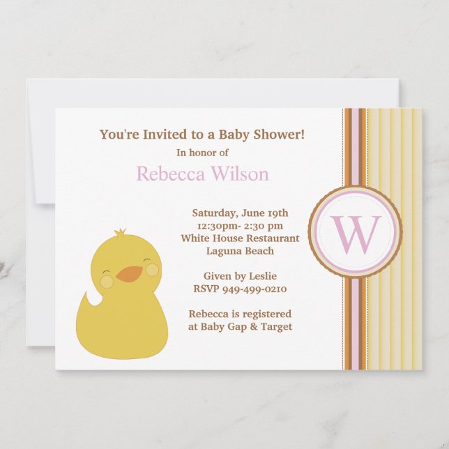  Invitation Baby shower (Devant)