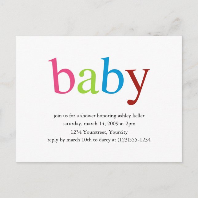 invitation baby shower (Devant)
