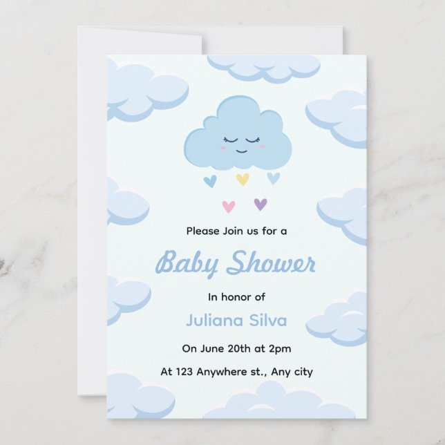 Invitation baby shower (Devant)