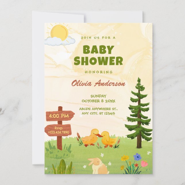 Invitation Baby Shower  (Devant)
