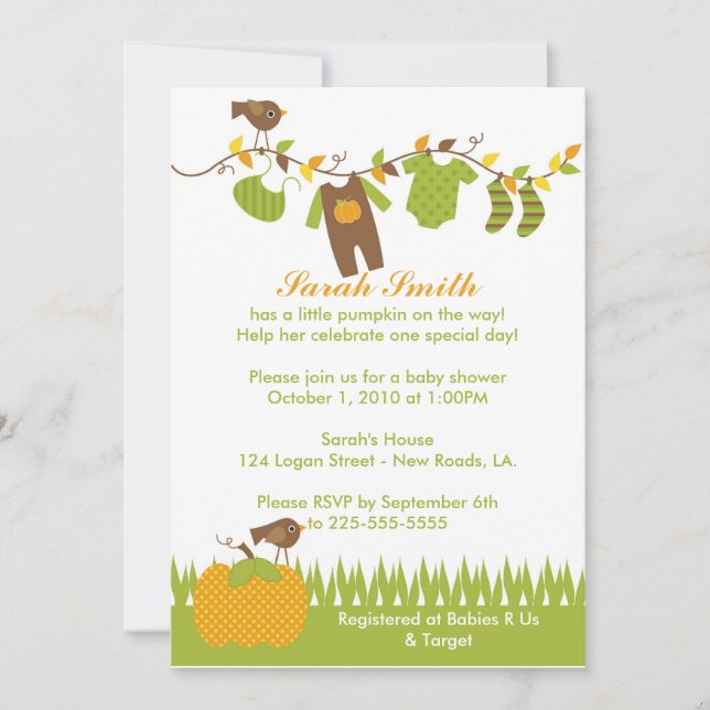 Invitation Baby shower (Devant)