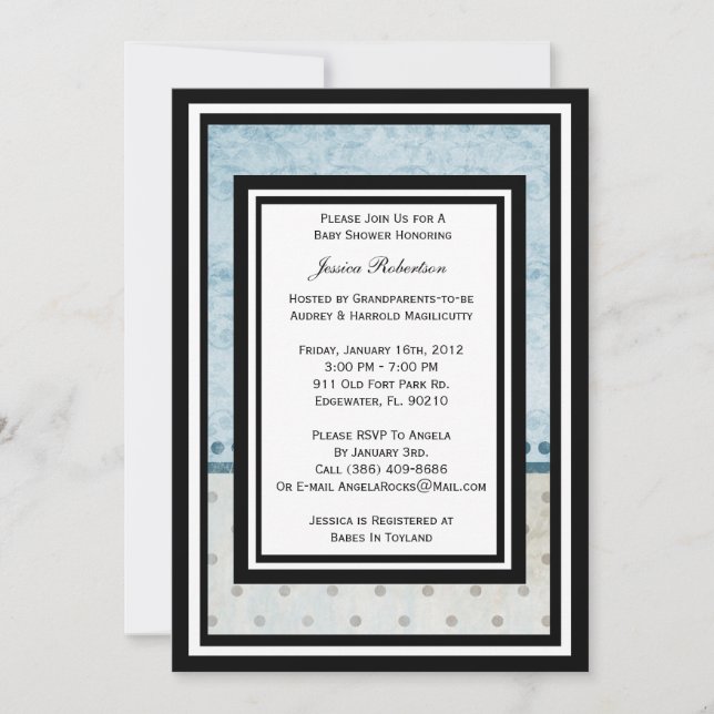 Invitation Baby shower (Devant)