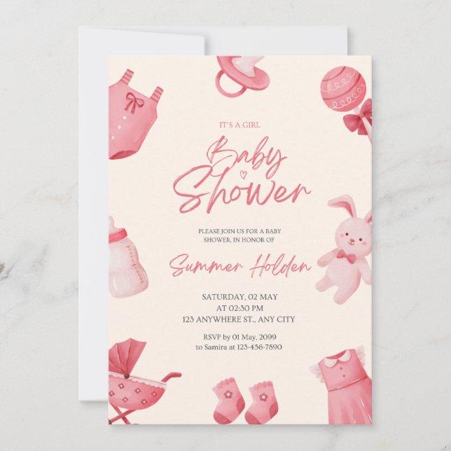 Invitation baby shower (Devant)