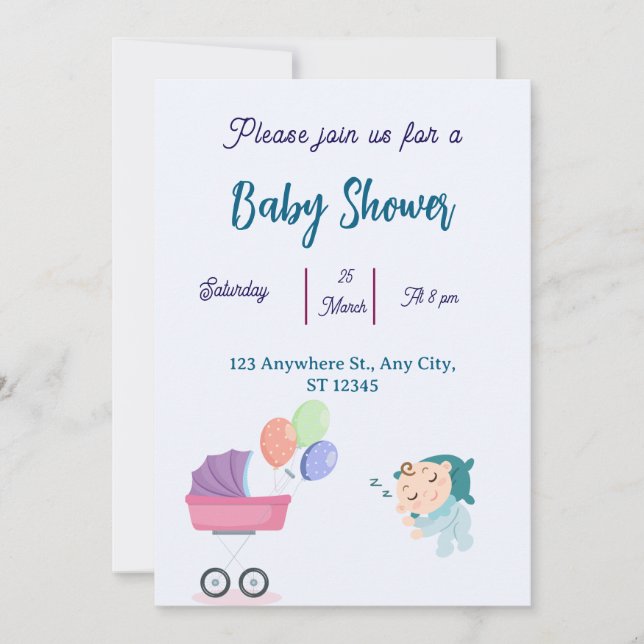 Invitation baby shower (Devant)
