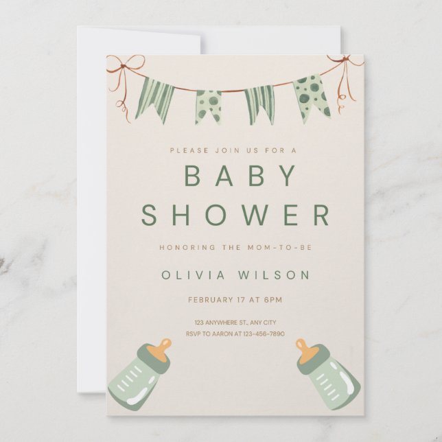 Invitation Baby shower (Devant)