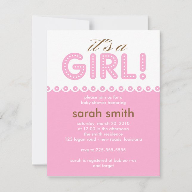 Invitation Baby shower (Devant)