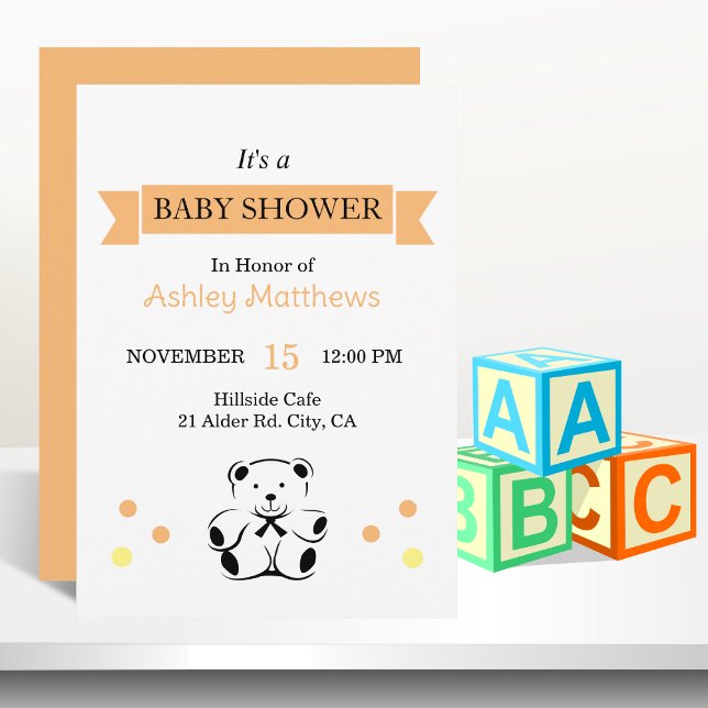 Invitation Baby shower (Créateur téléchargé)
