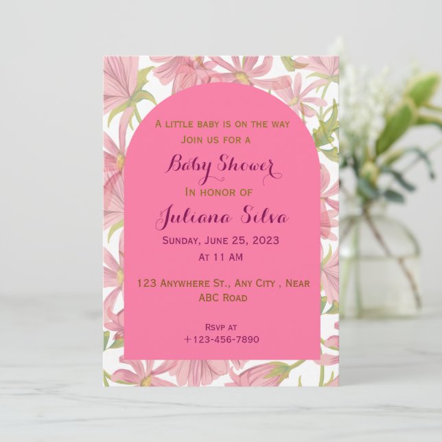 Invitation baby shower (Debout devant)