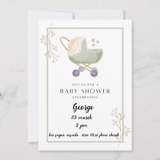 Invitation baby shower (Devant)