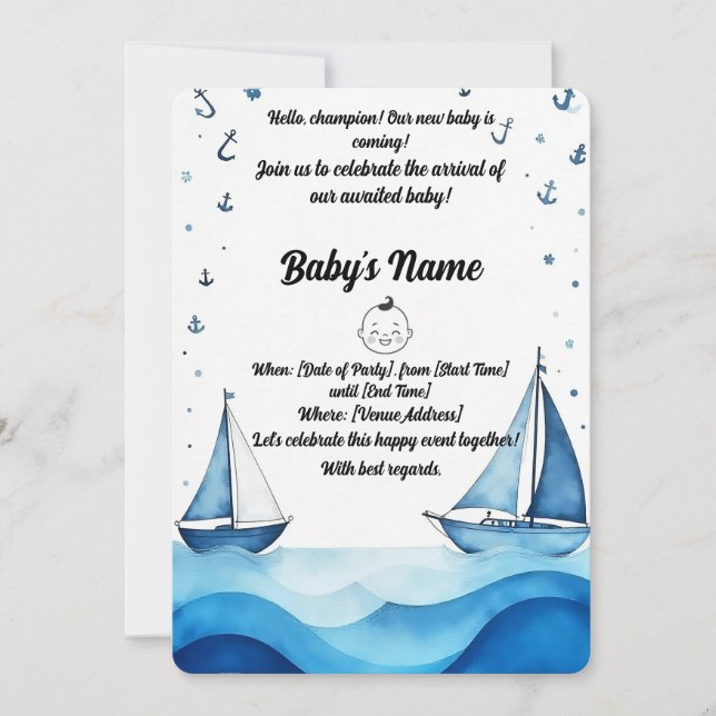 Invitation baby shower (Devant)