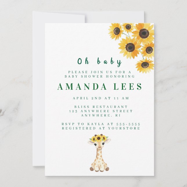 Invitation baby shower (Devant)
