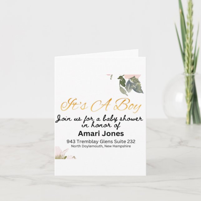 Invitation baby shower (Devant)