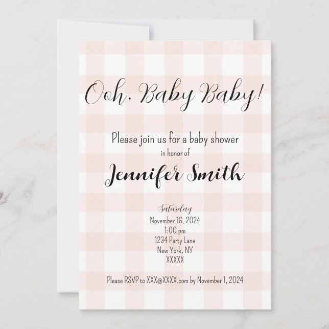 Invitation baby shower (Devant)