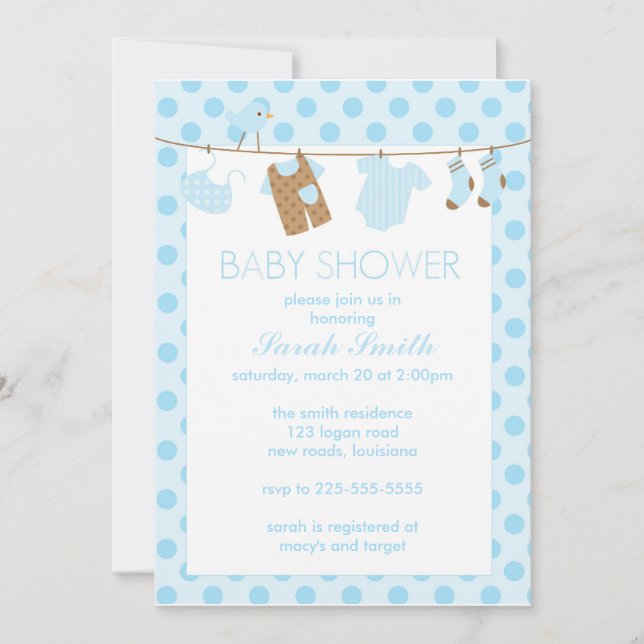 Invitation Baby shower (Devant)