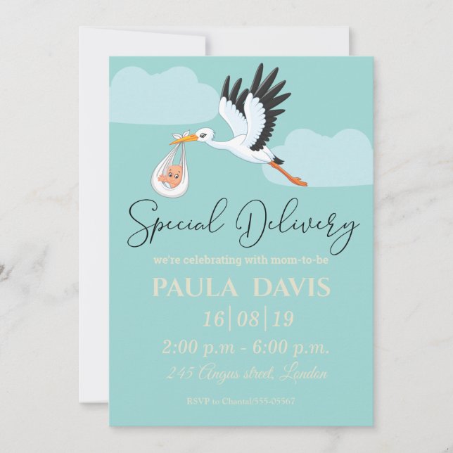 Invitation baby shower (Devant)