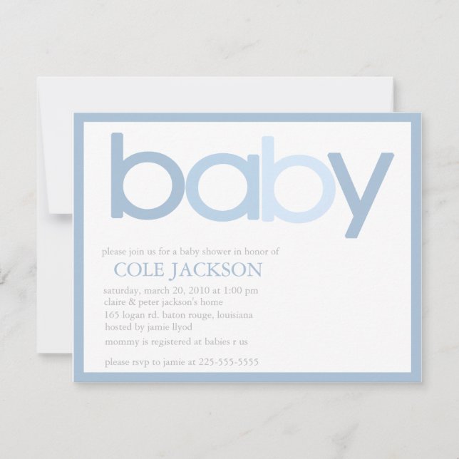 Invitation Baby shower (Devant)