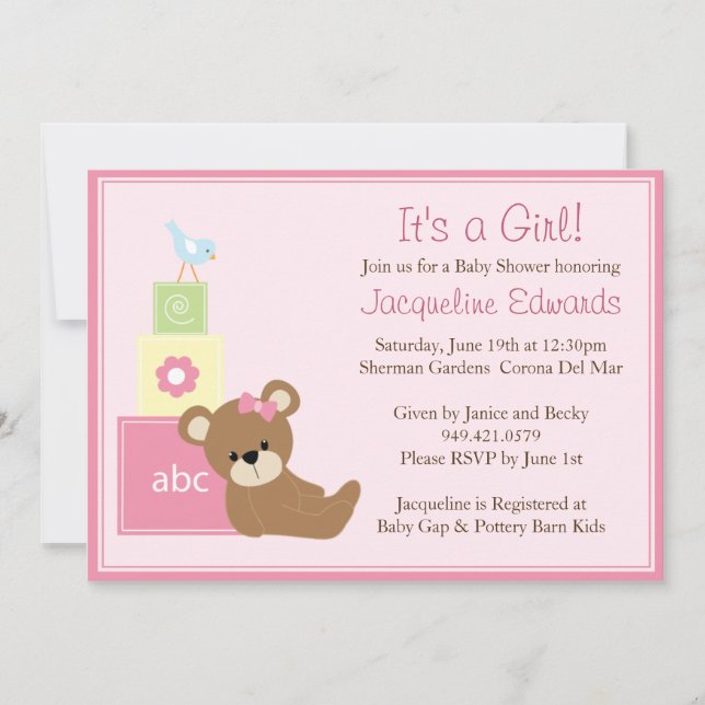 Invitation Baby shower (Devant)