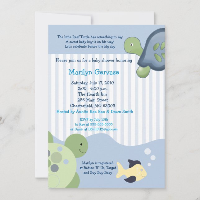 Invitation Baby shower 5x7 (Devant)