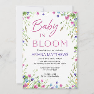 Invitation baby shower 5x7"