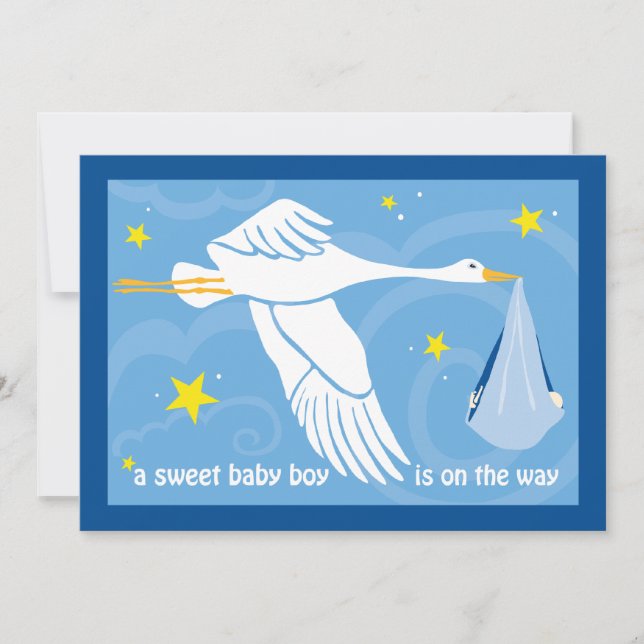 Invitation Baby shower 5x7 - Baby Boy (Devant)