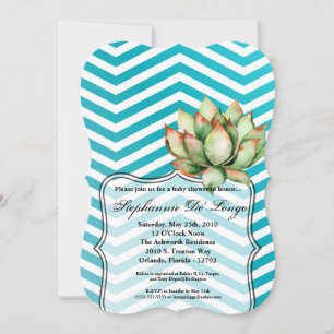 Invitation Baby shower 5x7 Boho Cactus Succu