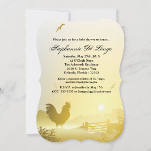 Invitation Baby shower 5x7 Sunny Morning Farm Coun