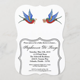 Invitation Baby shower 5x7 Tatouage traditionnel d
