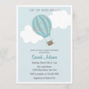Invitation Baby shower à air chaud Patchwork