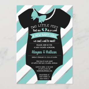 Invitation Baby shower à deux pieds