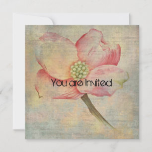 Invitation Baby shower à fleurs de Dogwood rose