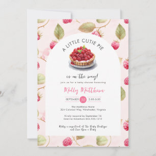 Invitation Baby shower à la framboise Little Cutie Pie