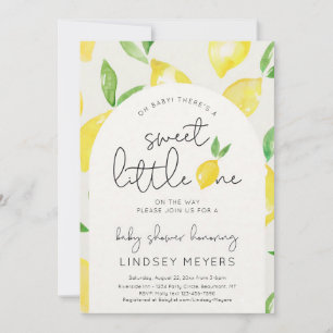 Invitation Baby Shower à l'arche de citron à l'aquarelle