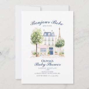 Invitation Baby-Shower à Paris Café Parisien Thé Party