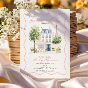 Invitation Baby Shower à Paris Café Parisien Thé Party