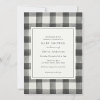 Baby shower à plat de buffle noir