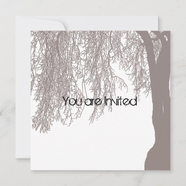 Invitation Baby shower à saule plumant (Devant)