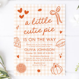 Invitation Baby shower À Tarte À La Petite Cutie Creusé À La 