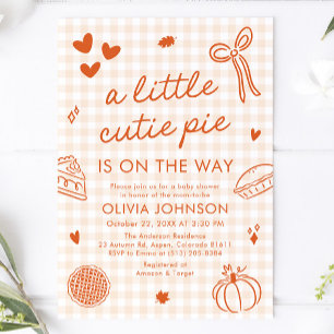 Invitation Baby shower À Tarte À La Petite Cutie Creusé À La 