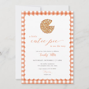Invitation Baby shower à tarte Citrouille orange