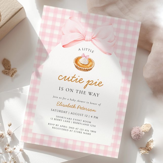 Invitation Baby shower à tarte Little Cutie (Créateur téléchargé)