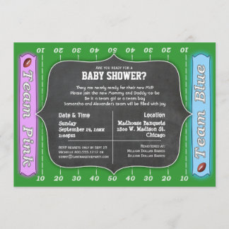 Invitation Baby shower à thème de football lunaire