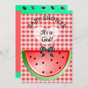 Invitation Baby shower à thème de la petite fille de Watermel