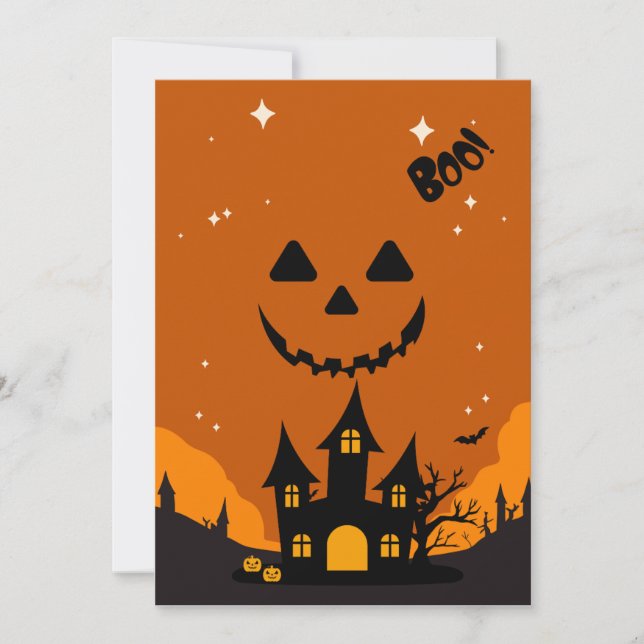 Invitation Baby shower à thème Halloween (Devant)