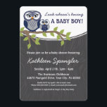 Invitation Baby shower à thème Hibou<br><div class="desc">Qui a un bébé ? Tu es bien sûr ma future maman préférée ! Cet adorable invitation 5x7 est le ton parfait pour un baby shower au thème hibou.</div>