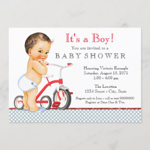 Invitation Baby shower à vélo