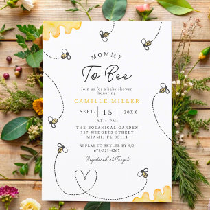 Invitation Baby shower à venir à la main