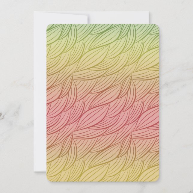 Invitation Baby shower Abstrait Citrus Punch Ombre (Devant)